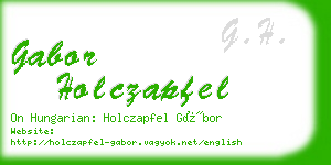 gabor holczapfel business card